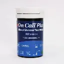 On call plus Blood Glucose testing strips 50 strips شرائط قياس سكر